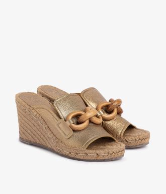 Pedro Garcia Wegde slide jute sandal in beige| Oliveta | Spring summer 2026 | PEDRO GARCIA
