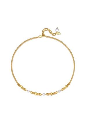Classicharms Double Stranded Necklace With Freshwater Pearls in Gold at Nordstrom