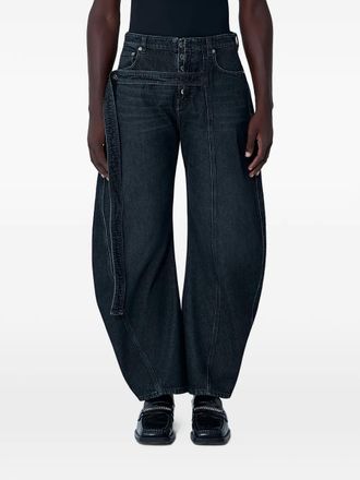 Jean Paul Gaultier strap detail trousers - women - Cotton - 28 - Black