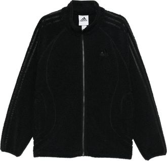 adidas Borg Three-stripe Zip Sweatshirt