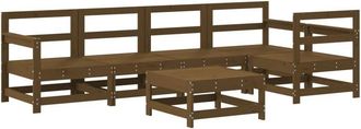 vidaXL Set Salotto da Giardino 6 pz ambra in Legno Massello di Pino vidaXL