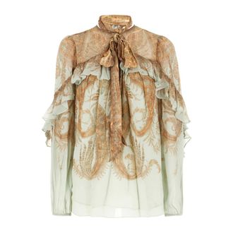 Zimmermann Blouses, female, Multicolor, XS, Memento Flutter Blouse