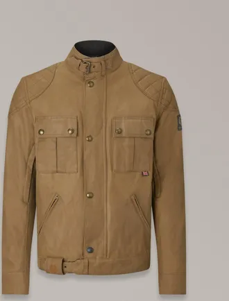 Belstaff Belstaff Giacca Da Moto Brooklands uomo Cotone cerato Sabbia 2XL