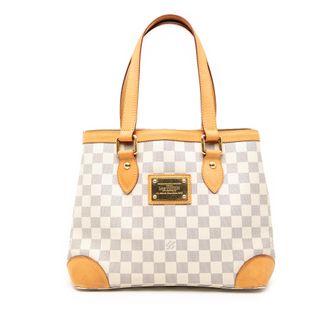 Louis Vuitton Pre-owned Womens Damier Azur Hampstead Pm - Nude Textile - One Size