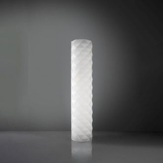 Linea Zero Lampada Da Terra Moderna 3 Luci Prisma In Polilux Bianco H122 Made In Italy