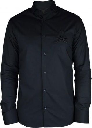 Philipp Plein Cotton - Heren - Casual Overhemden - Zwart - XS - Katoen - Overhemden