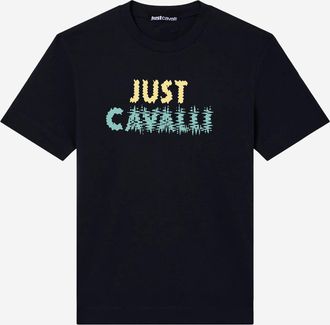 Just Cavalli Baumwoll-T-Shirt mit Logo