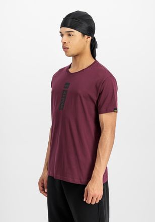 Alpha Industries T-Shirt ALPHA INDUSTRIES Alpha Puff Print T-Shirt, Herren, Gr. XXL, rot (schwarz cherry), Obermaterial: 100% Baumwolle, Shirts T-Shirt