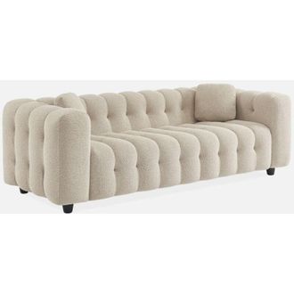 Sweeek Sweeek - Divano rivestito in tessuto bouclé a 3 posti