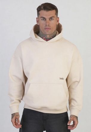 Siksilk Hombres Ecru Gr&aacute;fica Sudadera con Capucha XXL