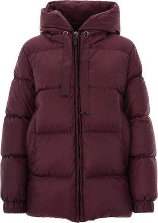 Max Mara Seia Puffer Jas - Dames - Winterjassen - Rood - XS - Polyester - Jassen