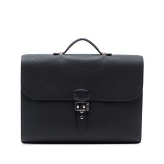 Herm&egrave;s Black Togo and Swift Sac A Depeches Verso 38