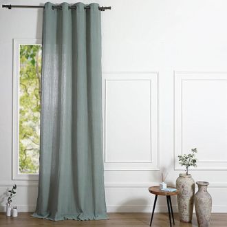 Febronie Cortina con ojales algod&oacute;n verde celad&oacute;n 140x240