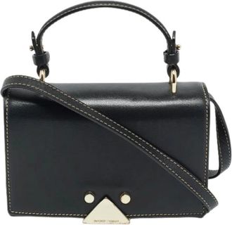 Armani Pre-owned Mini Bags, female, Black, Size: ONE SIZE Pre-owned Leather Shoulder Bag