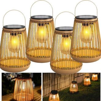 Angel Cerd&aacute; Juego De 4 Faroles Solares Para Exteriores, Con Clasificaci&oacute;n De Protecci&oacute;n Ip65, Ideales Para La Decoraci&oacute;n De Jardines Y C&eacute;spedes, 3000k