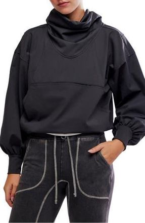 Free People Landslide Pullover in Black at Nordstrom Rack, Size Large