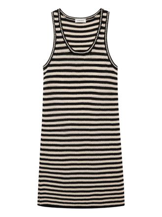 Anine Bing Arie Dress Black And Ivory Stripe