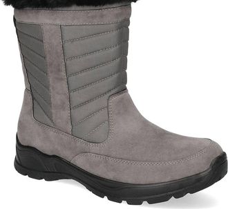 Easy Street Womens Frazer Waterproof Winter Boots In Grey Suede