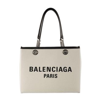 Balenciaga Unisex Tote Beige Cotton