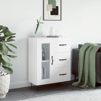 Berkfield Home Sideboard High Gloss White 69.5x34x90 cm Engineered Wood