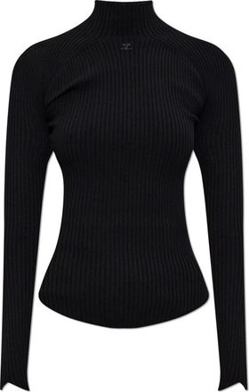 Courr&egrave;ges Golf met logo - Dames - Coltruien - Zwart - L - Truien & Vesten