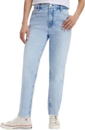Good American High Waist Raw Hem Slim Jeans In Indigo