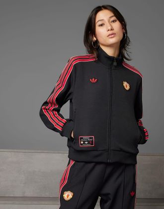 adidas Originals Manchester United Terrace Icons - Top sportivo nero