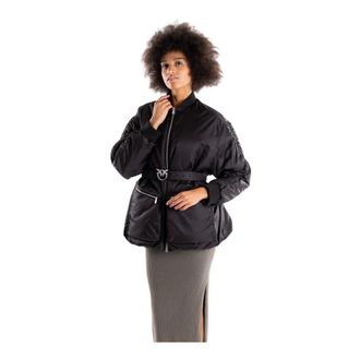 Pinko Pinko, Dames, Jassen, Zwart, Maat: XS Satijn