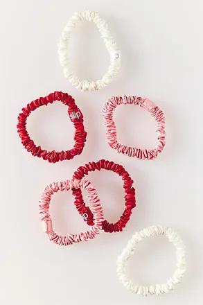 Slip Sweetie Silk Skinny Scrunchies, Set of 6