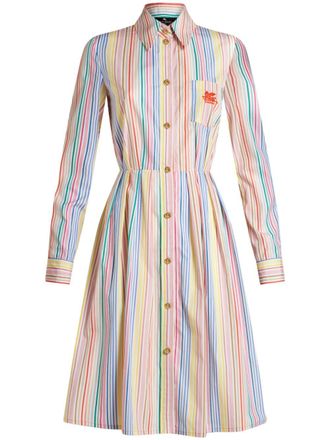 Etro striped shirt dress - White