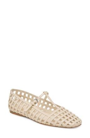 Dolce Vita Rains T-Strap Flat in Ivory Leather at Nordstrom Rack, Size 9.5
