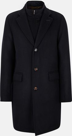 Moorer Halblanger Mantel aus Flanell mit Reversekragen