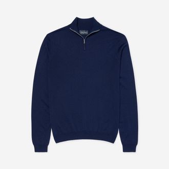 Oliver Sweeney Mens Thornby Mid Blue Wool - Size X-Large