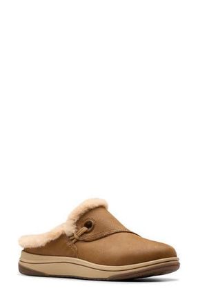 Clarks Breeze Myth Faux Fur Lined Slipper - Wide Width Available in Dark Tan at Nordstrom Rack, Size 5.5