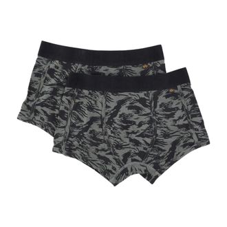 Alpha Industries Graphic AOP Boxer 2 Pack - Heren - Ondergoed - Groen - Maat: XL Katoen