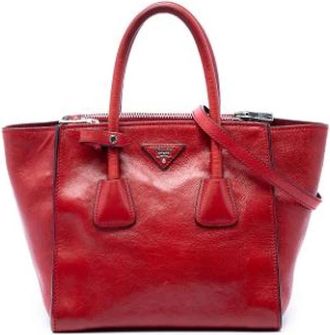 Prada Pre-owned Vintage Satchel - Dames - Vintage Handtas - Rood - ONE Size - Leer - Vintage