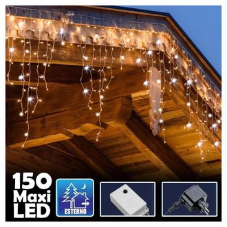 Trade Shop Trade Shop - Luminosa Natalizia 150 Led Con Flash Bianco Caldo 3mt External
