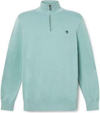 Timberland Williams River Cotton YD 1/4 Zip Sweater Pullover für Herren | türkis