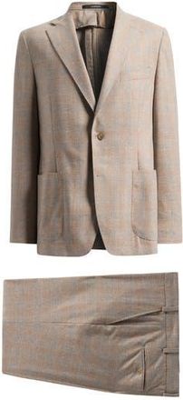 Vince Icon Relaxed Fit Stretch Wool & Cashmere Suit in Grey/Camel at Nordstrom Rack, Size 38 Regular