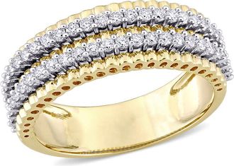 Amour 1/2 CT TW Diamond Double Row Eternity Ring In 14K 2-Tone Gold