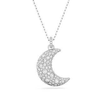 Swarovski Luna WoMens Base Metal Necklace - Silver 5666181 Metal (archived) - One Size