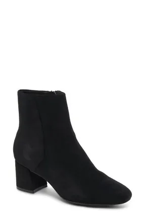 Blondo Alida Waterproof Bootie in Black Suede at Nordstrom, Size 6.5