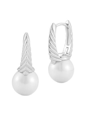 Chloe and Madison Chloe And Madison Silver 10Mm Pearl Earrings