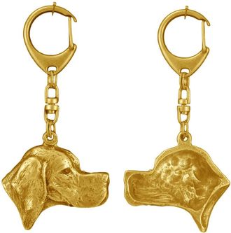 OEM Pointer - Llavero De Perro Ba&ntilde;ado En Oro En Caja De Regalo, Decoraci&oacute;n De Bolso, Accesorio De Lujo De Art-dog