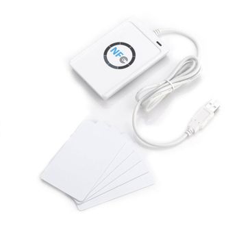 OEM Lector Nfc Rfid Acr122u, Lector De Tarjetas Inteligentes Iso 14443a/b Con Software Gratuito, Blanco-crezuo