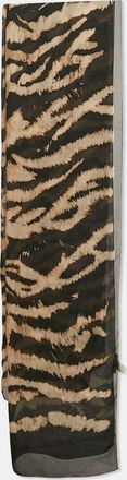 Roberto Cavalli Black Print Silk Stole