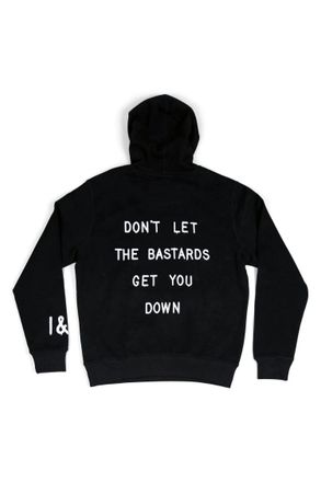 Iron And Resin Mens Dont Let The Bastards Hoodie In Black