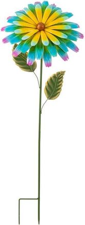 Glitzhome 41H Garden Metal Flower Yardstake in Yellow at Nordstrom, Size Medium