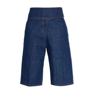 Ami Wrapped Bermuda Shorts met Riem - Dames - Denim shorts - Blauw - W29 - Katoen - Korte Broeken