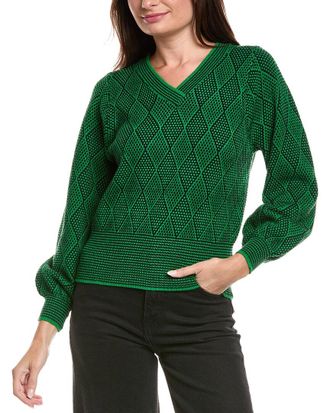 Metric Knits Diamond Jacquard Sweater